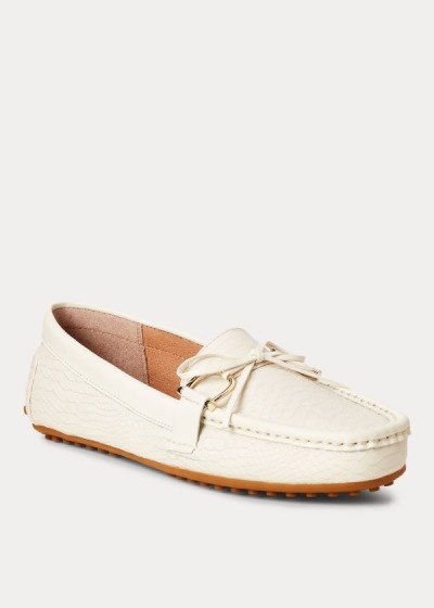 Mocasines Ralph Lauren Mujer Creme - Briley II Leather - QZGBA9354